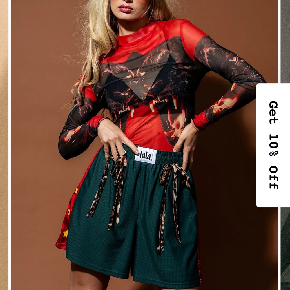 DRESSED IN LALA OFF DUTY AND UNBOTHERED TRACK SHORTS SIZE S/M SAMPLE